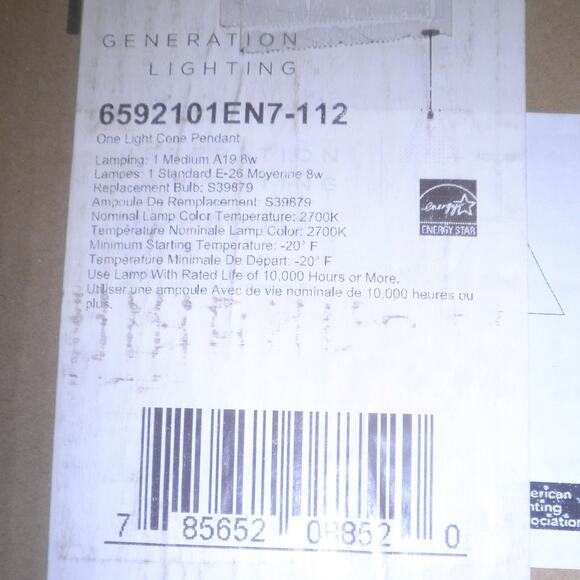 Kate-1 Light Cone Pendant-16"W x 15.38"H-Midnight Black Finish-LED Lamping Type - Picture 2 of 4